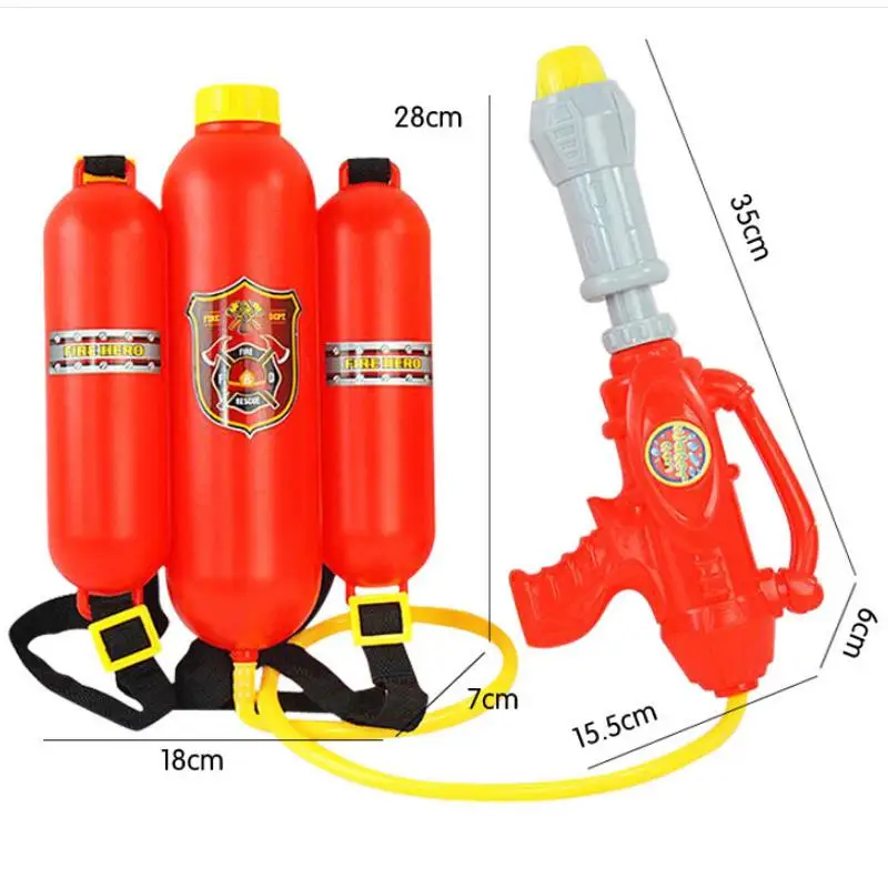 fireman backpack water gun toy sprayer for children pistol water guns for kids beach outdoor toys for summer extinguisher soaker free global shipping