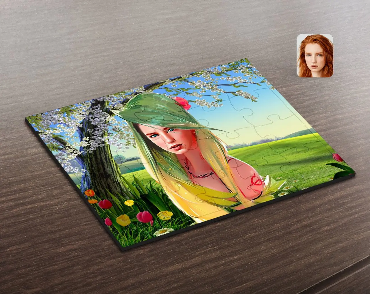 

Personalized Women 'S Abstract Caricature Of Wooden Puzzle-28