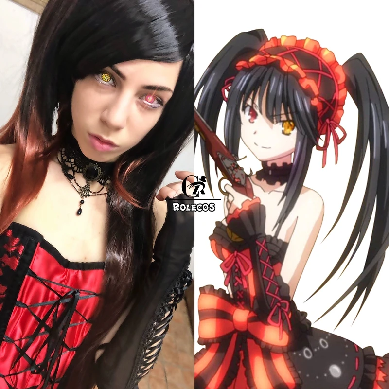 ROLECOS аниме Дата а живой косплей парик Куруми токисаки Косплей длинный хиар