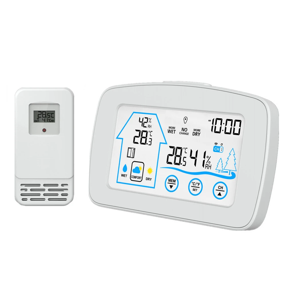 

YJ-5003 LCD Digital Weather Clock Temperature Color Weather Station with Sensor Wireless Weather Clock Electronic Clock