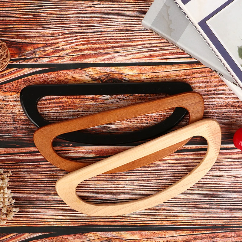

24cm Wood D Shape Bags Handle Wooden Purse Frame Hanger DIY Handbag Handles Bag Asas Para Bolsos De Manualidades Asas Bolso