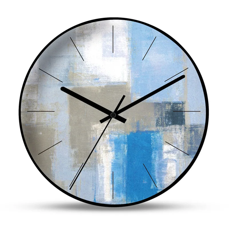 

Abstract Art Wall Clock Nordic Minimalist Living Room Metal Clock Wall Quartz Modern Design Kitchen Klok Home Decoration AA50ZB