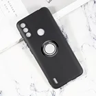 Для Motorola Moto E7 E7i мощность 6,51 PAMH0001IN PAMH0010IN задняя крышка кольцо держатель Кронштейн для мобильного телефона Чехлы для смартфонов TPU Мягкий силиконовый чехол