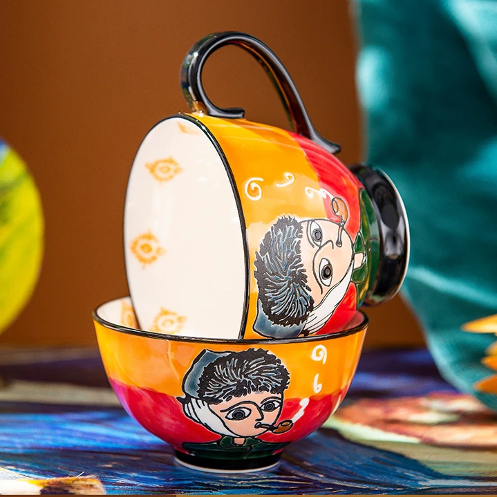 Костяная фарфоровая чашка для молока завтрака чая керамическая красивые