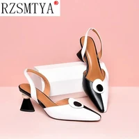 new pointed women sandals 2021 spring summer mid heel hollow shoes fashion womens shoes obuv zapatos mujer size 41