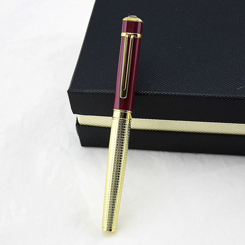 diamond Gold Clip Roller ball Pen Black Ink 0.5 mm Refill Ballpoint High Quality Office and School Writing Pens | Канцтовары для