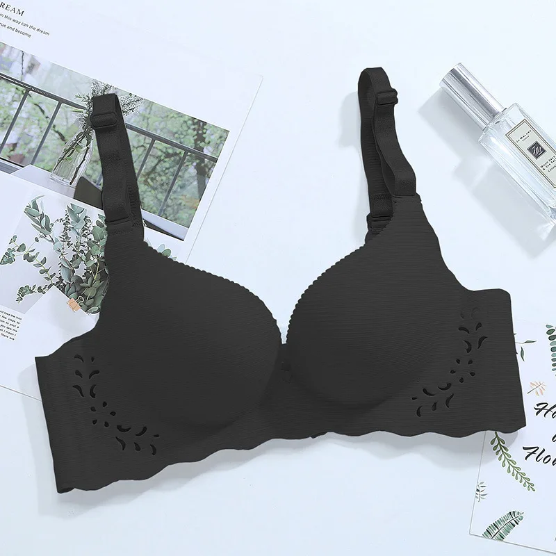 

Linbaiway 2021 Push Up Bras for Women 32-38 A B Cup Underwear Lingerie Wireless Bralette Sexy Brassiere Female Gathered Bras