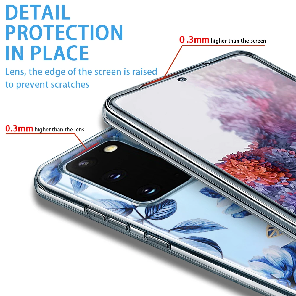 Ciciber с цветочным принтом розы чехол для Samsung Галактики A51 A50 S20 S10 A71 A70 A40 S9 S8 A30 S7 S10e