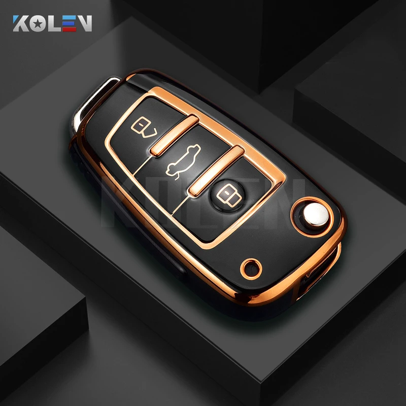 

Модный чехол из ТПУ для автомобильного ключа, чехол для Audi A1 A3 8P 8L A4 A5 B6 B7 A6 A7 C5 C6 4F Q3 Q5 Q7 Q8 TT S3 S4 S6 RS, аксессуары