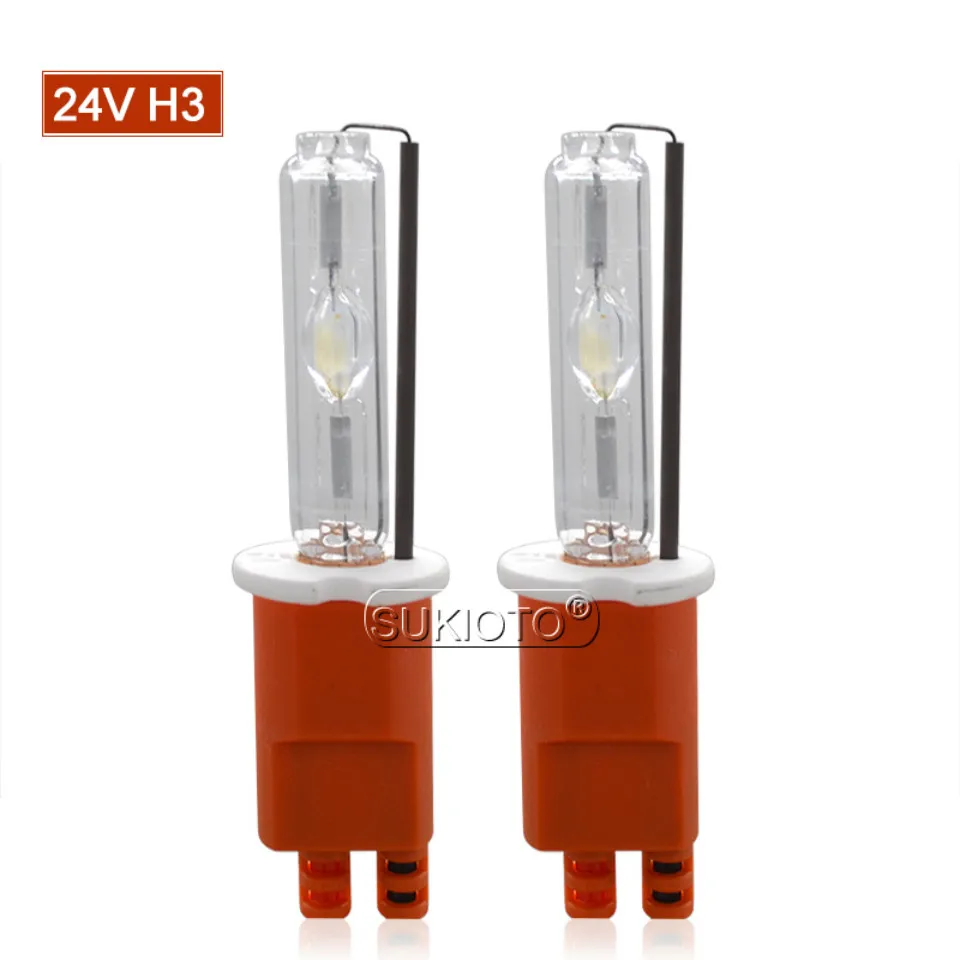 SUKIOTO 2 шт 24V 75W 100W 150W hid ксеноновая лампа H7 5000K H1 H3 4300K 6000K запасных передвижной лампой
