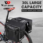 WEST BIKING 30L сумка для багажника велосипеда, водонепроницаемая сумка для горного и дорожного велосипеда, велосипедная двухсторонняя задняя багажная стойка, багажник, заднее сиденье
