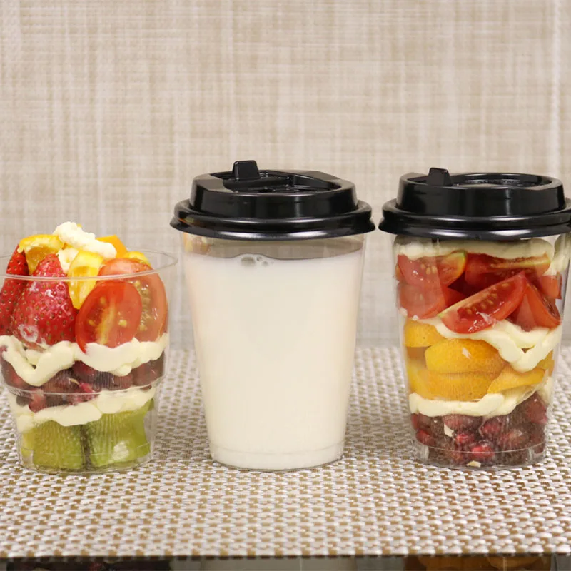 50 шт 220 мл прозрачный одноразовый стаканчик для сока утолщенный Кофе Молоко чай