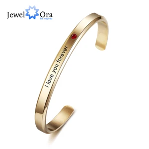 Индивидуальный браслет из нержавеющей стали с гравировкой имени, с камнем-талисманом