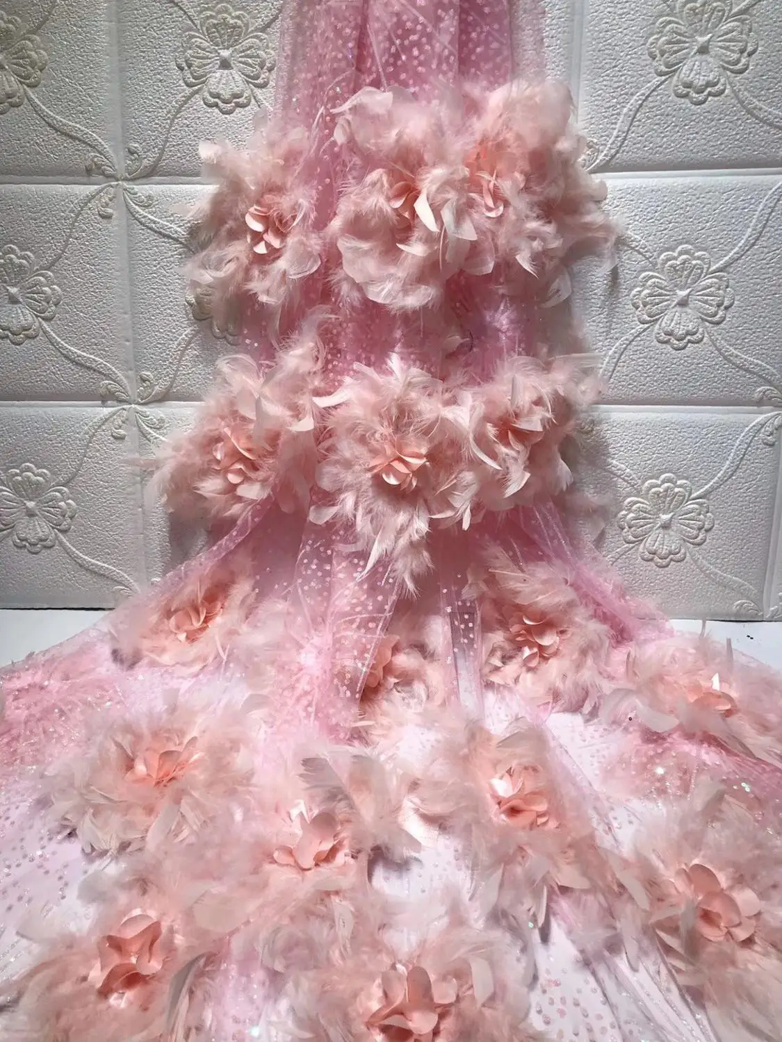 Кружевная ткань с аппликацией в африканском стиле кружевная для вечеринок