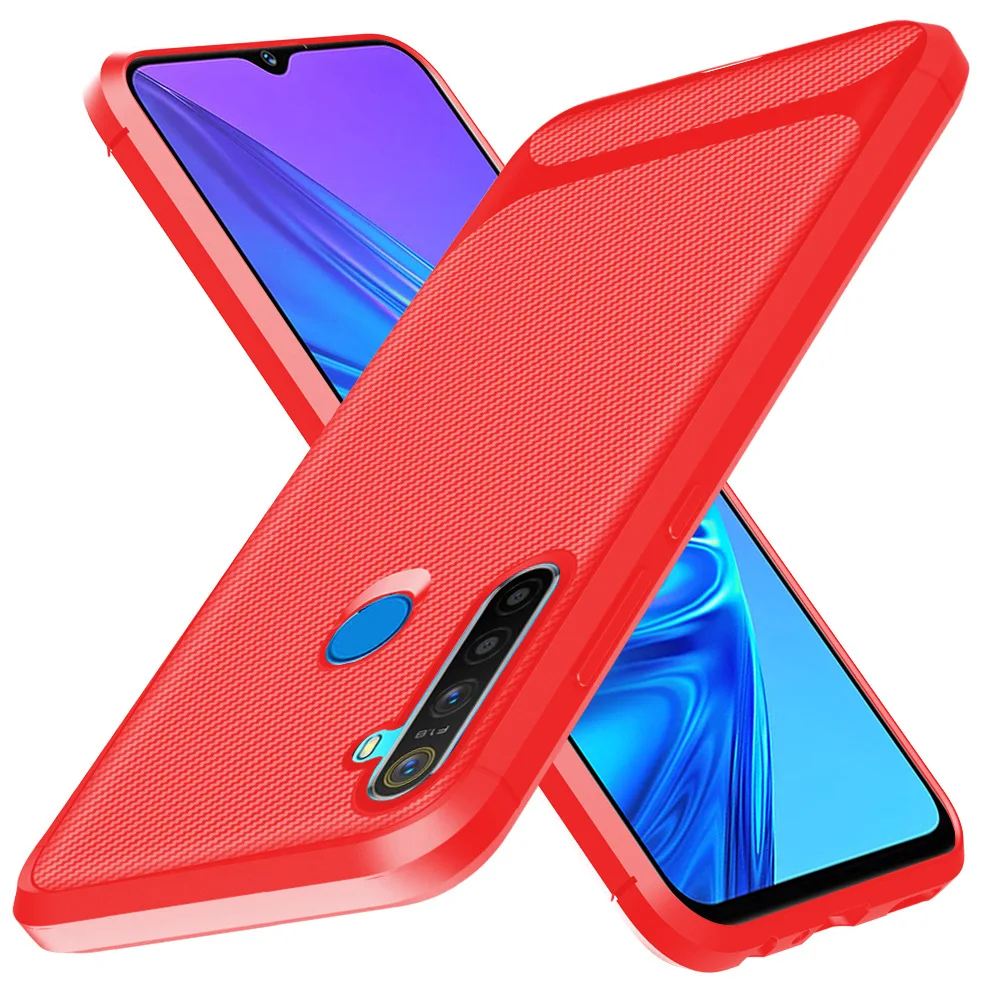 Чехол для телефона Oppo Realme XT X2 K5 тонкий ТПУ силиконовый мягкий углеродный волоконный защитный противоударный чехол