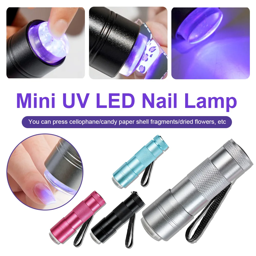 

Mini Handheld UV LED Nail Lamp Presser Fast Drying Portable Nail Press Lamp Silicone Presser Flattens Nail Decor Dryer for Nail