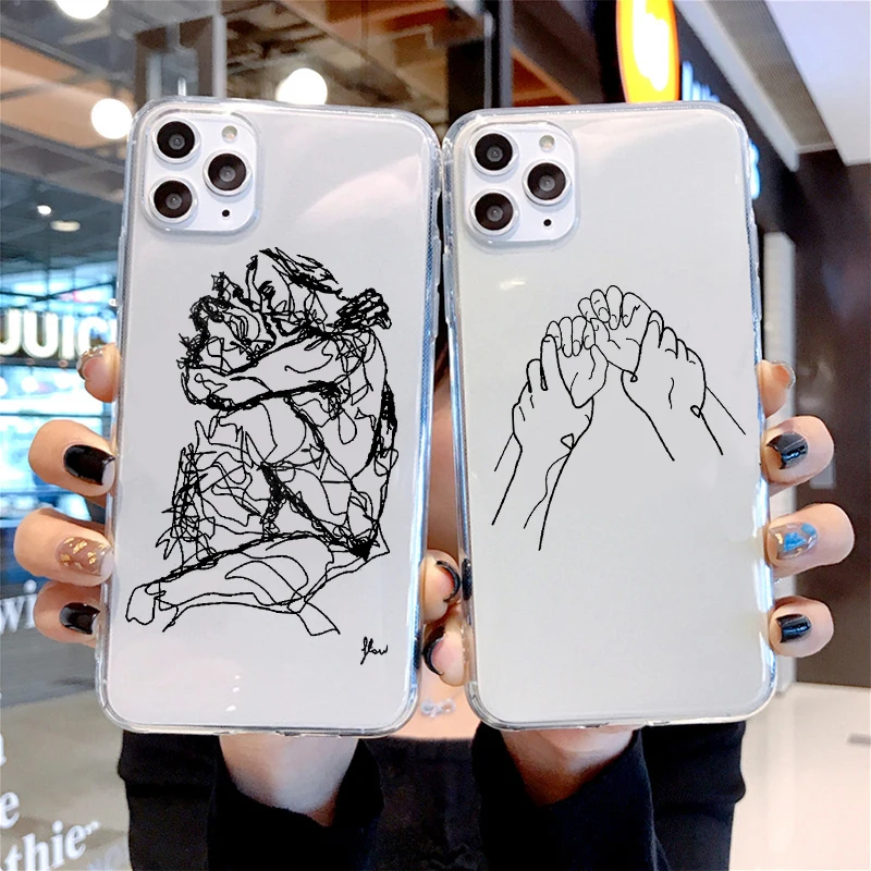 Забавный чехол для телефона с абстрактным рисунком лица iPhones12Pro MAX 11 Pro Max X XR XS 5S SE 6