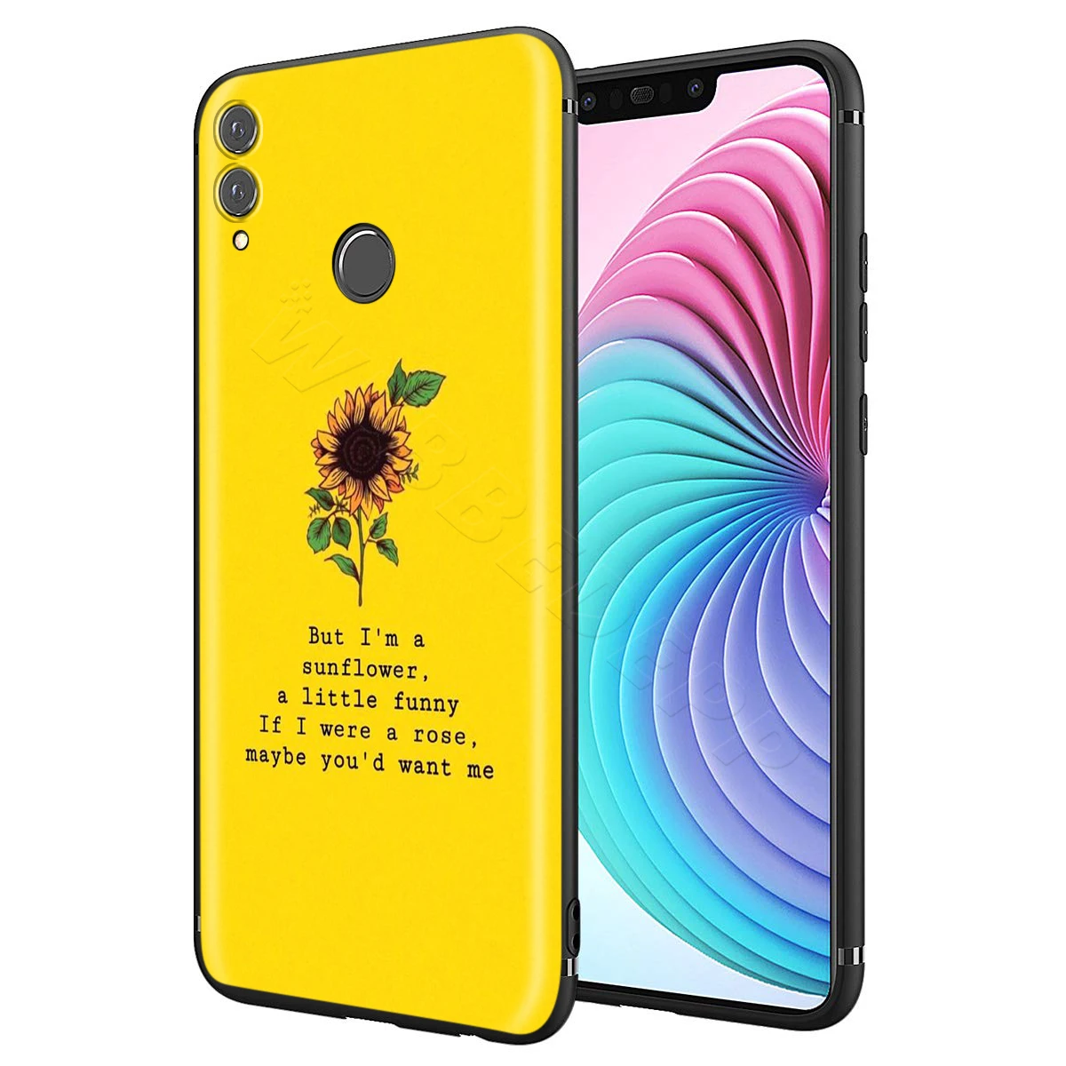 Webbedepp красивый желтый чехол с подсолнухом для Huawei Honor 6A 7A 7C 7X 8 8X 8C 9 9X 10 20 Lite Pro Note