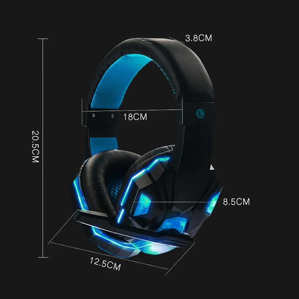 3,5 мм Игровые наушники, игровая гарнитура, Casque Gamer, стерео наушники с микрофоном, светодиодные игровые гарнитуры для ПК, компьютера, P S 4