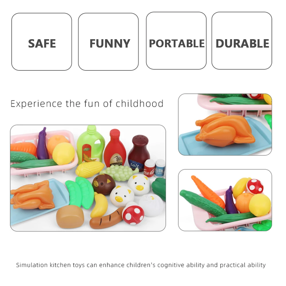 42 шт. кухонный комплект детей шеф повар роль Playset набор кухонной посуды ролевые
