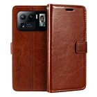 Чехол-бумажник для Xiaomi Mi 11 Ultra, Премиум чехол из искусственной кожи на магните с держателем для карт и подставкой для Xiaomi Mi 11 Ultra