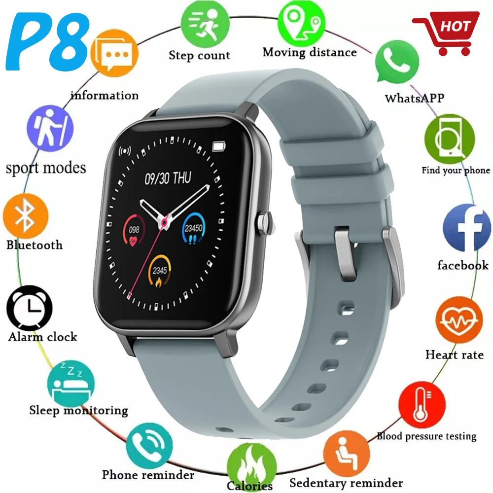 

Watch for Men COLMI P8 Bluetooth Fitness Tracker Smart Watch Blood Pressure Smart Clock Smartwatch Women reloj mujer for Xiaomi