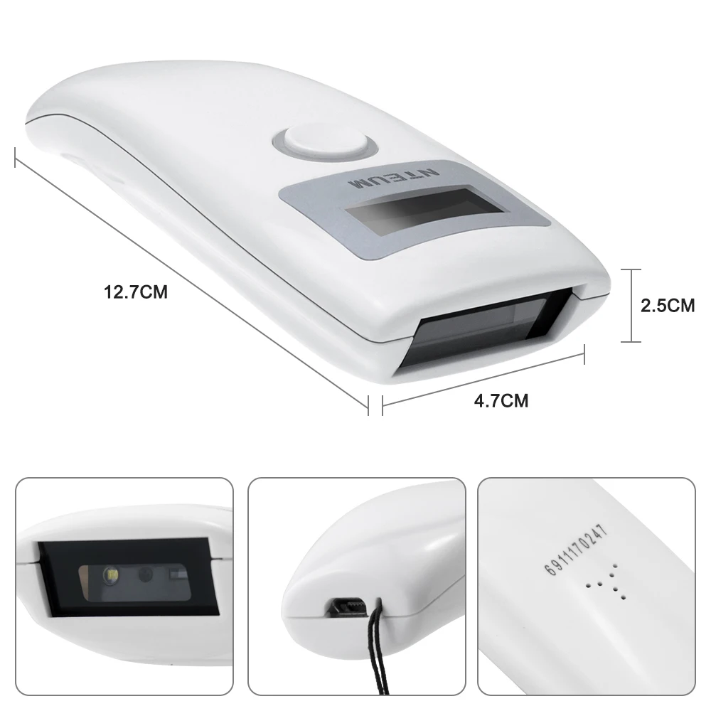 Z3S беспроводной Bluetooth CCD сканер штрих-кода и портативный Z2S Bluetooth 2D QR pdf417 считыватель штрих-кода для Android ios iphone NETUM