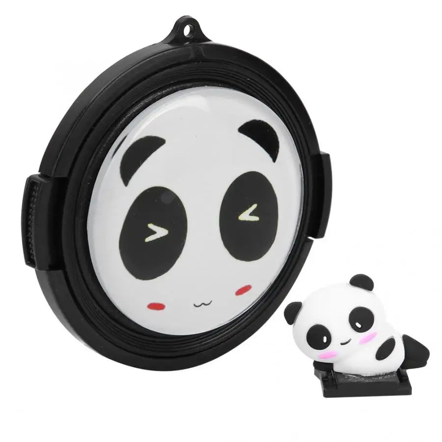 2 в 1 58 мм крышка Горячий башмак мультфильм камера виде панды объектив Крышка