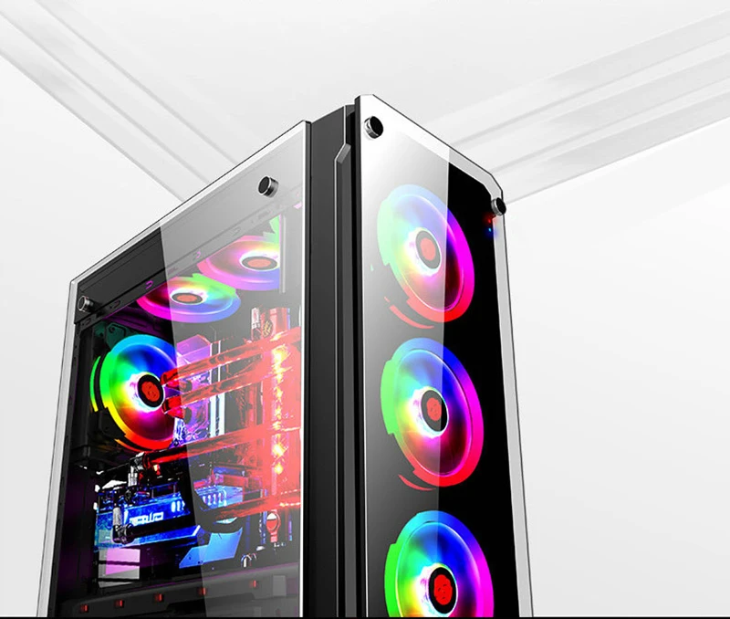 452*208*495 мм E-ATX diy игровой компьютер PC чехол боковая прозрачная стеклянная панель водяное охлаждение настольный корпус основной рамы