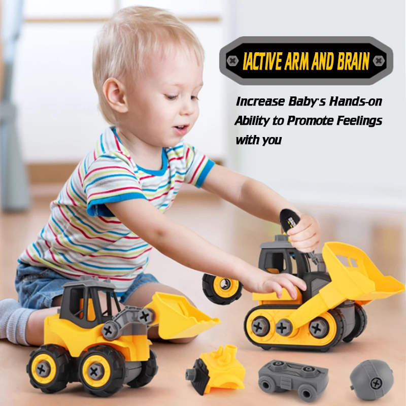 Съемный инженерный автомобиль Стайлинг автомобиля игрушки для детей мальчиков