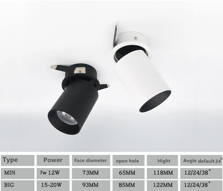 Потолочный светодиодный светильник с регулируемой яркостью 7 Вт 12 15 20