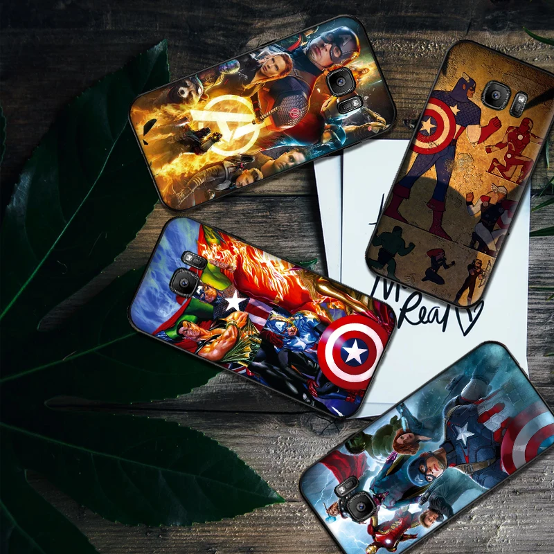 Марвел Супергерои из “Мстителей” Мягкий силиконовый чехол для телефона Samsung Galaxy