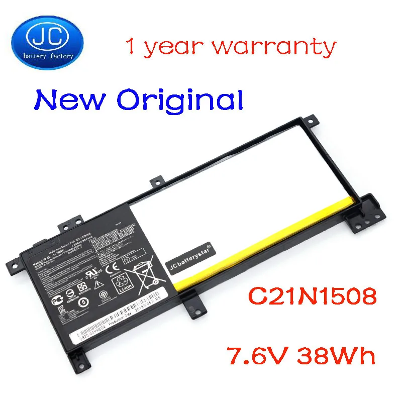 

JC Новый оригинальный C21N1508 Аккумулятор для ноутбука ASUS X456 X456UA X456UB X456UF X456UJ X456UQ X456UV X456UR Series 7,6 V 38WH