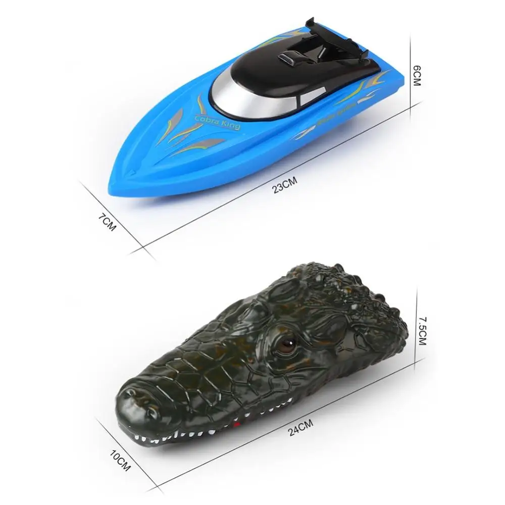 

Kid 2.4G Simulation Crocodile Electric RC Speed Boat Summer Water Float Spoof Toy Kids Toys For Gifts
