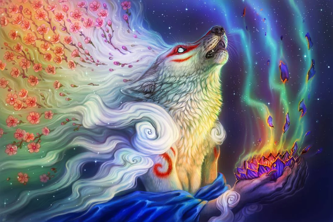 Jmine Div 5D Galaxy Light Wolf полностью Алмазная картина наборы для вышивки крестиком