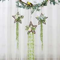 artificial 5pointed star garland home decoration landscape wall hanging wedding backdrops party garden layout vine floral wreath