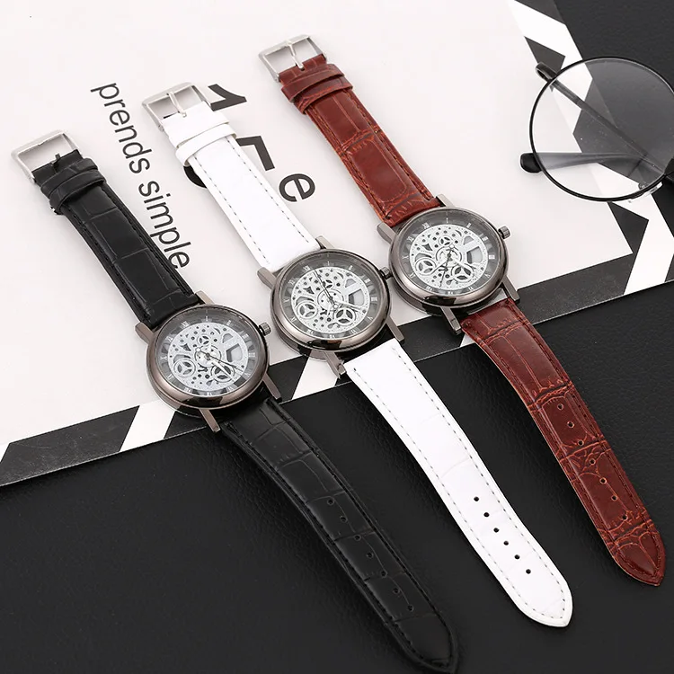 

2021 European and American most popular fashion hollow belt quartz watch trend sports business watch couple must-have watch
