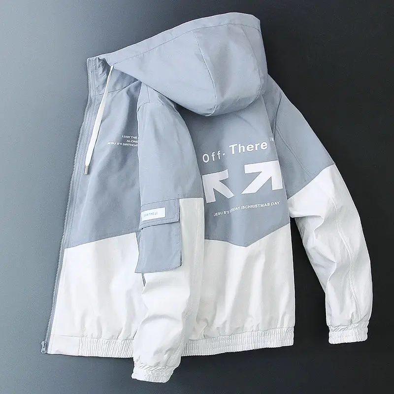 

2021 autumn new men's jacket jacket youth trend casual autumn tooling men's student Hooded Jacket men fashion winter jacket men