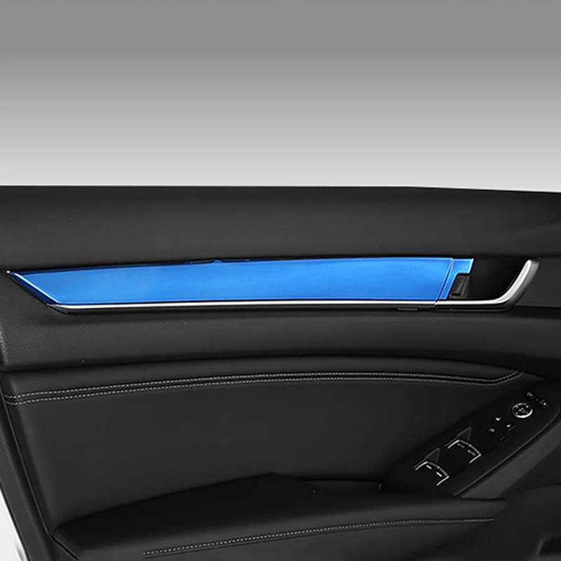

CARMANGO for Honda Accord 10th 2018-2020 Car Inner Door Handle Panel Pad Chrome Cover Trim Frame Sticker Interior Accessories