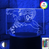 3d led lamp attacking giant room decoration 16 color changes remote control night light anime decor holiday gifts bedroom