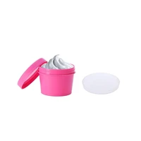 50pcs 100g rose red plastic cosmetic makeup face cream container ice cream pot with inner lid