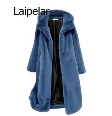 Зимнее женское меховое пальто с капюшоном большой размер средней длины