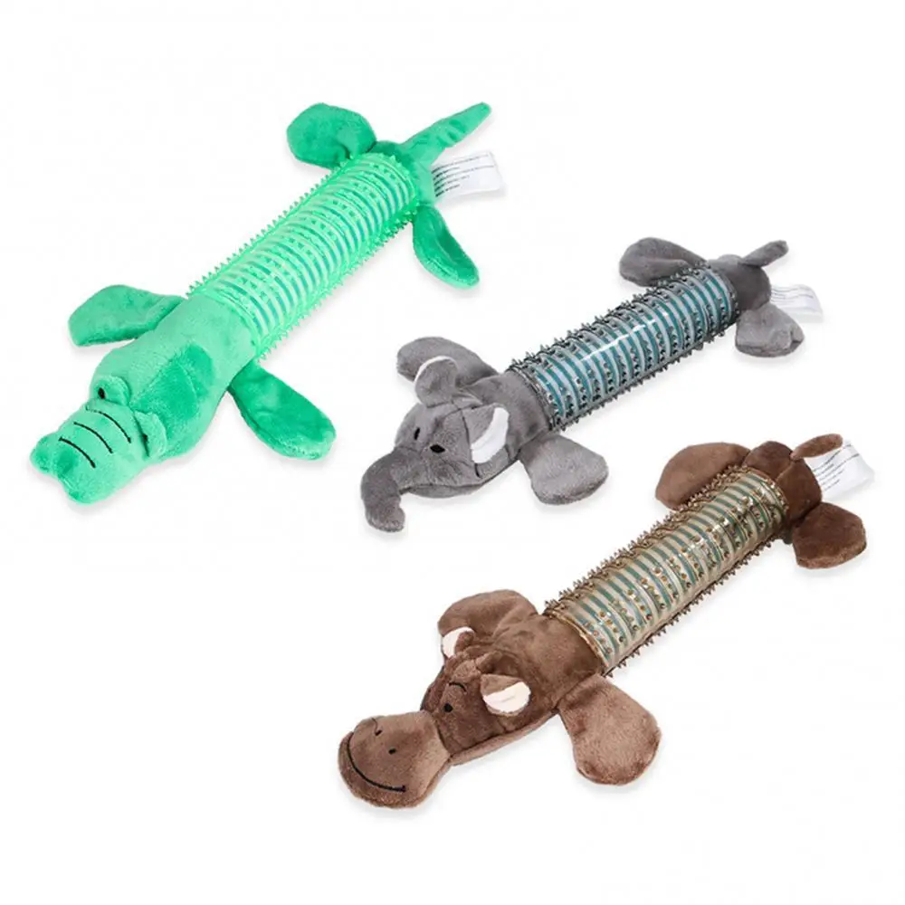 

Creative Dog Toy Cartoon Animal Shape Bite Resistant Teeth Cleaner Sounding Small and Medium-sized Dog Chewing Pet Products