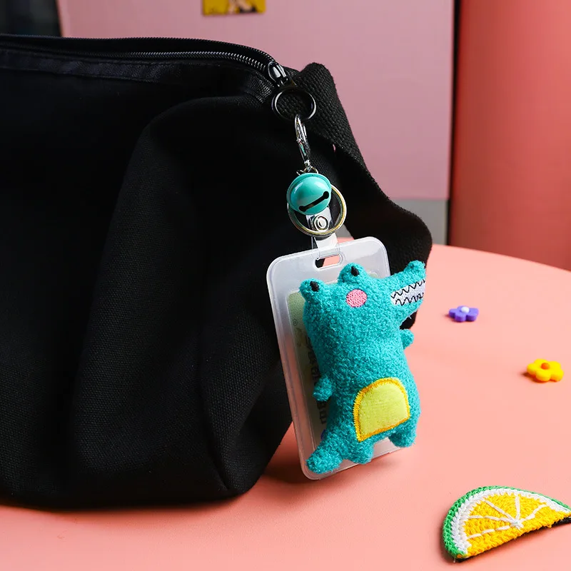 DIY пластиковый прозрачный ID держатель для карт милый мультфильм плюшевые значки