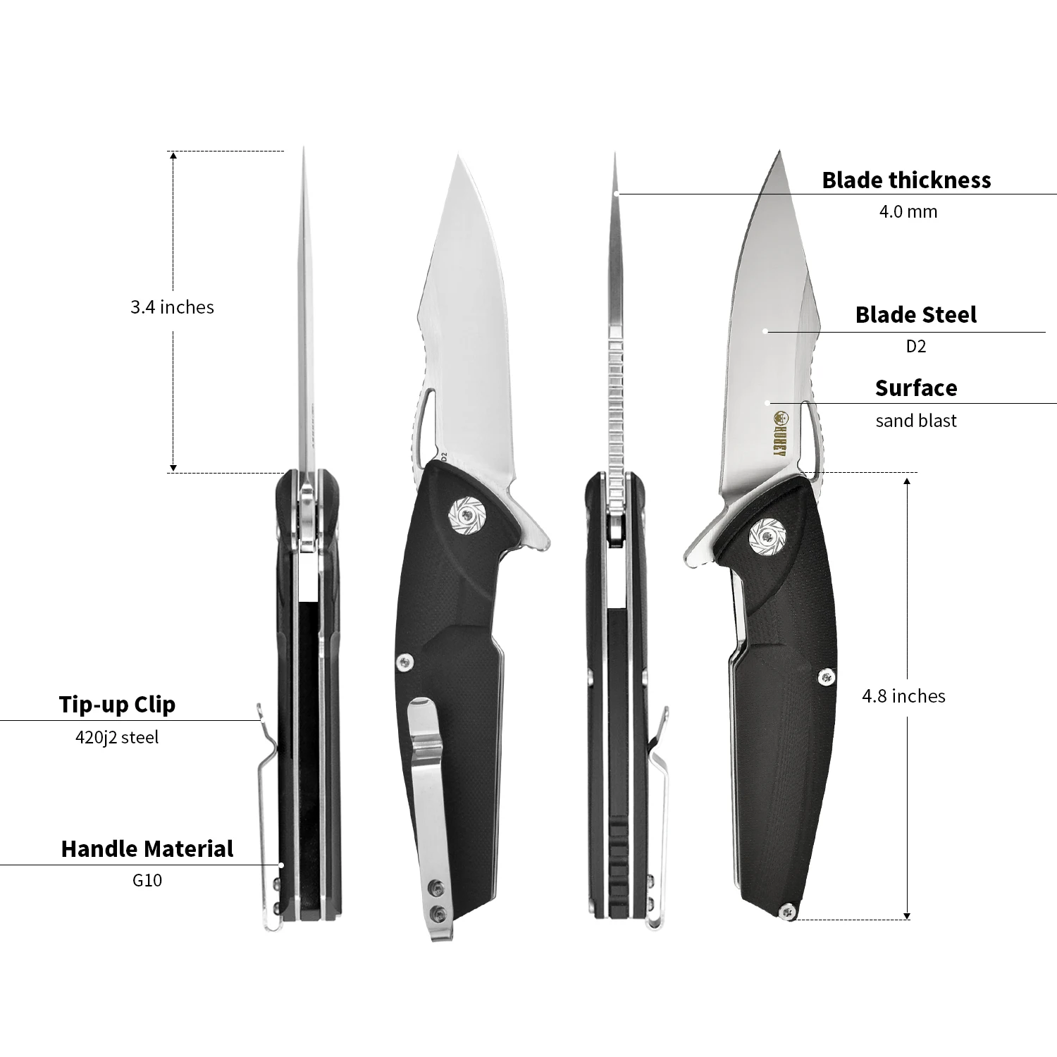 KUBEY KU221 EDC Складной нож D2 лезвие и G10 ручка с зажимом подарок для мужчин нож для охоты и кемпинга Карманный
