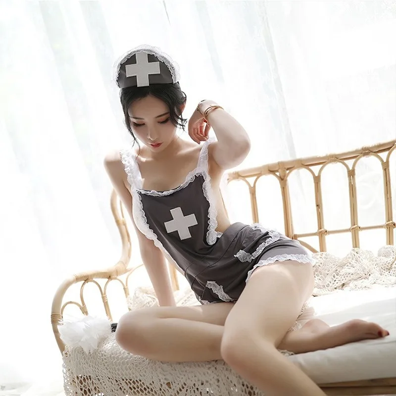 

Японское нижнее белье пикантная форма медсестры фартук эротические игры для пар костюм врача женское белье для секса юбка униформа медсест...