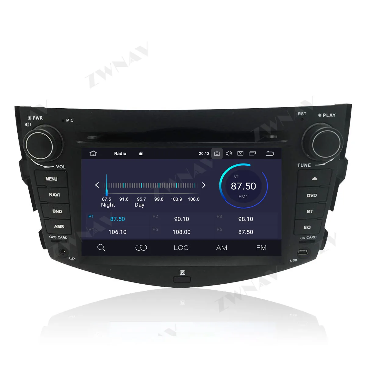 Carplay For Toyota RAV4 2006 2007 2008 2009 2010 2011 2012 Android 10 Multimedia GPS Navi Audio Stereo Radio Recorder Head Unit |