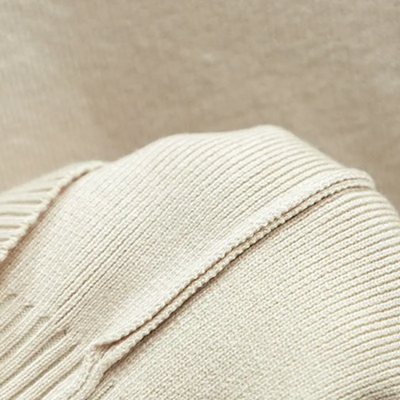 GIGOGOU Ruffled Collar Sweater Women Autumn Winter Thick Female Jumper Top Bowtie Bead Preppy Campus School Girl Pullove | Женская