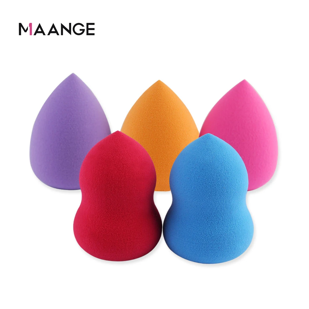 5 шт. спонж для макияжа MAANGE нанесения основы консилера крема мягкая губка в воде