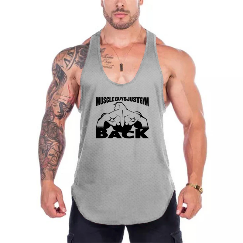 Майка мужская сетчатая для тренировок модная быстросохнущая майка спортзала и